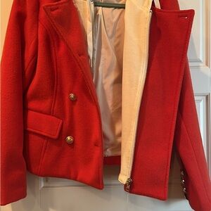 NWT Maeve Twofer hoodie blazer.  
Adorable zip in cream hoodie blazer/jacket